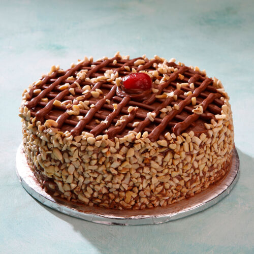 Eggless Chocolate Nut Cake